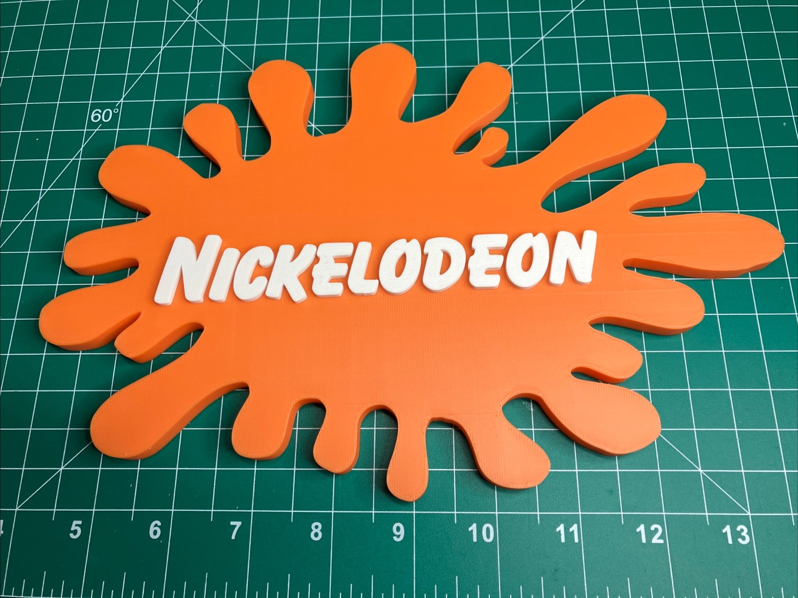 3D Printed XL Nickelodeon Splat 90s Logo Sign Display Fan Art
