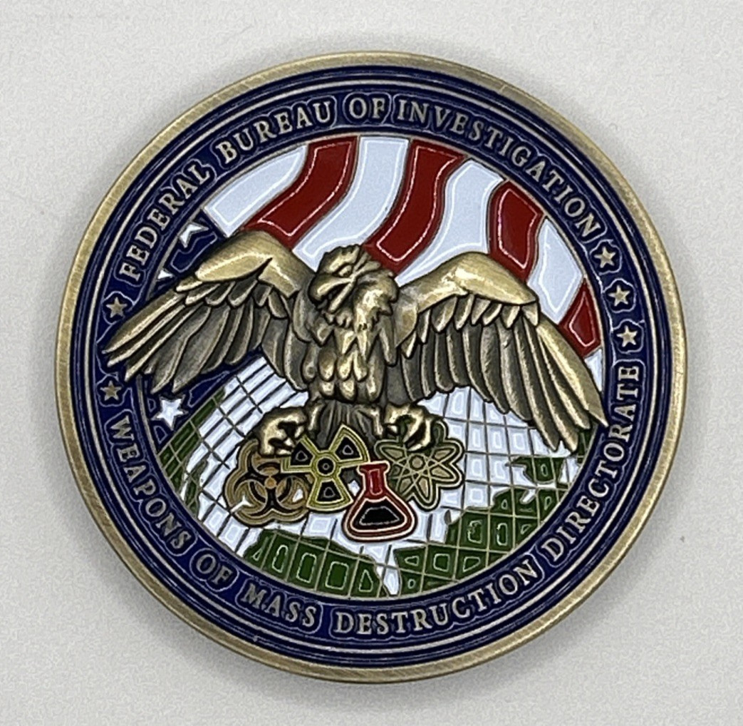 FBI HQ WMDD 10th Anniversary Challenge Coin Weapons Mass Destruction CN98