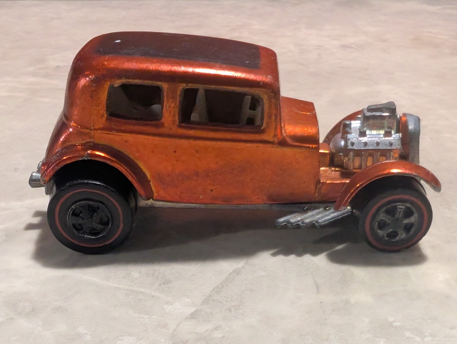 Vintage 1969 Hot Wheels Redline Classic '32 Ford Vickie Orange Original Mattel