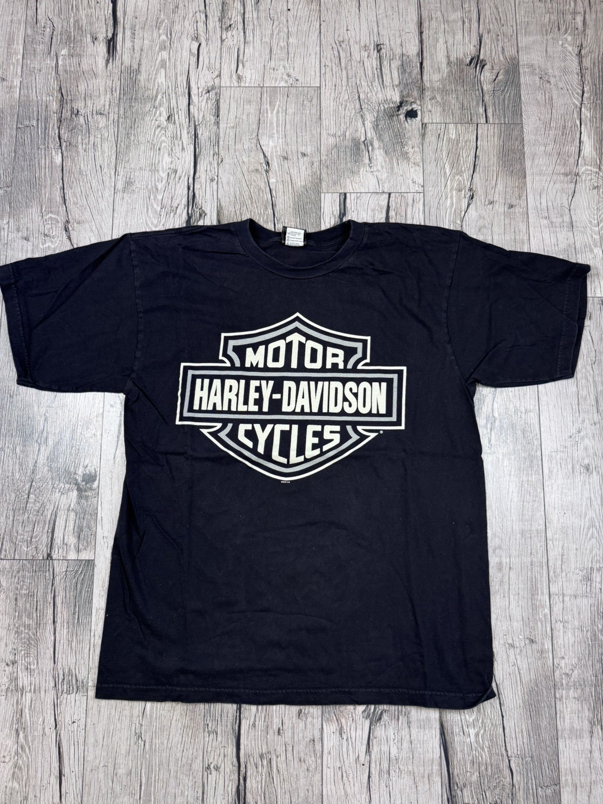 Vintage Harley Davidson Faded Big Logo Lake George New York T Shirt Size XL