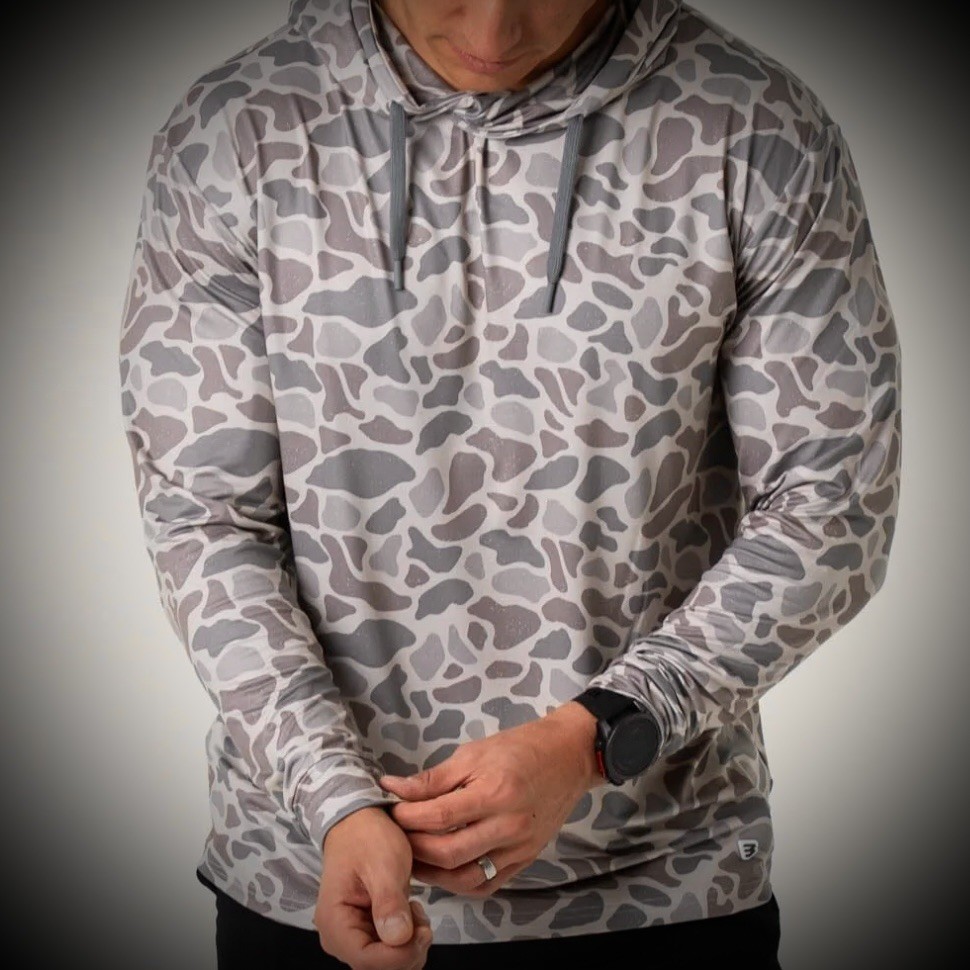 Burlebo Men’s Performance Hoodie – Lightweight XXL, Classic Deer Camo 
