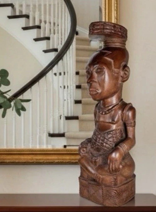 Kuba Ndop King Figure Democratic Republic of Congo 14.5”H 1.7Kgs