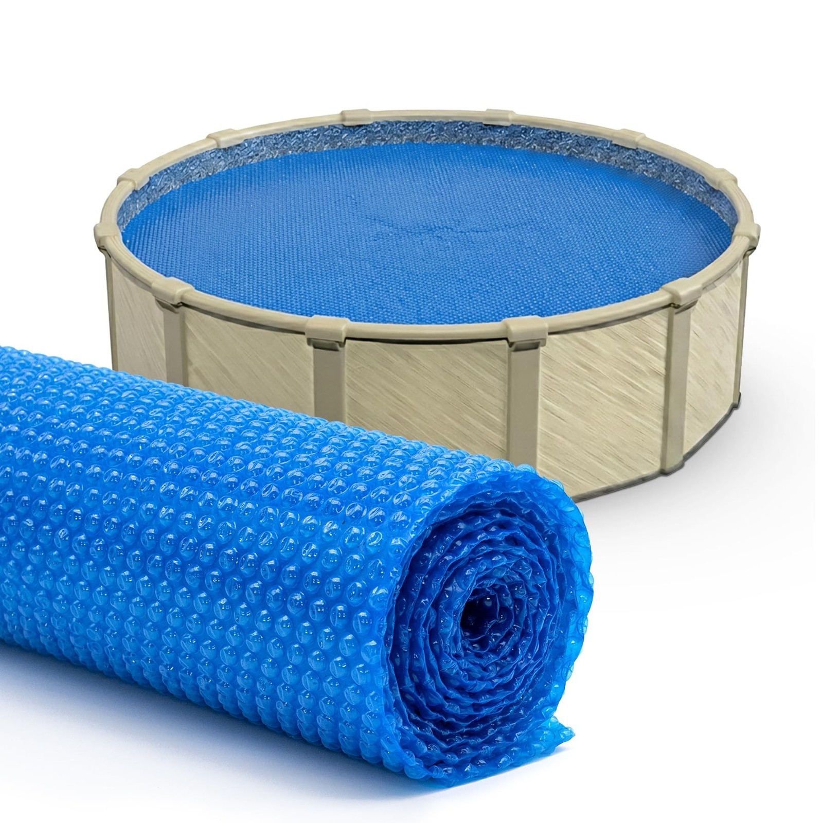 Sun2Solar Blue 24ft Round Solar Pool Cover 12 Mil Heat Retaining Blanket Sun2Solar Blue 24ft Round Solar Pool Cover 12 Mil Heat Retaining Blanket