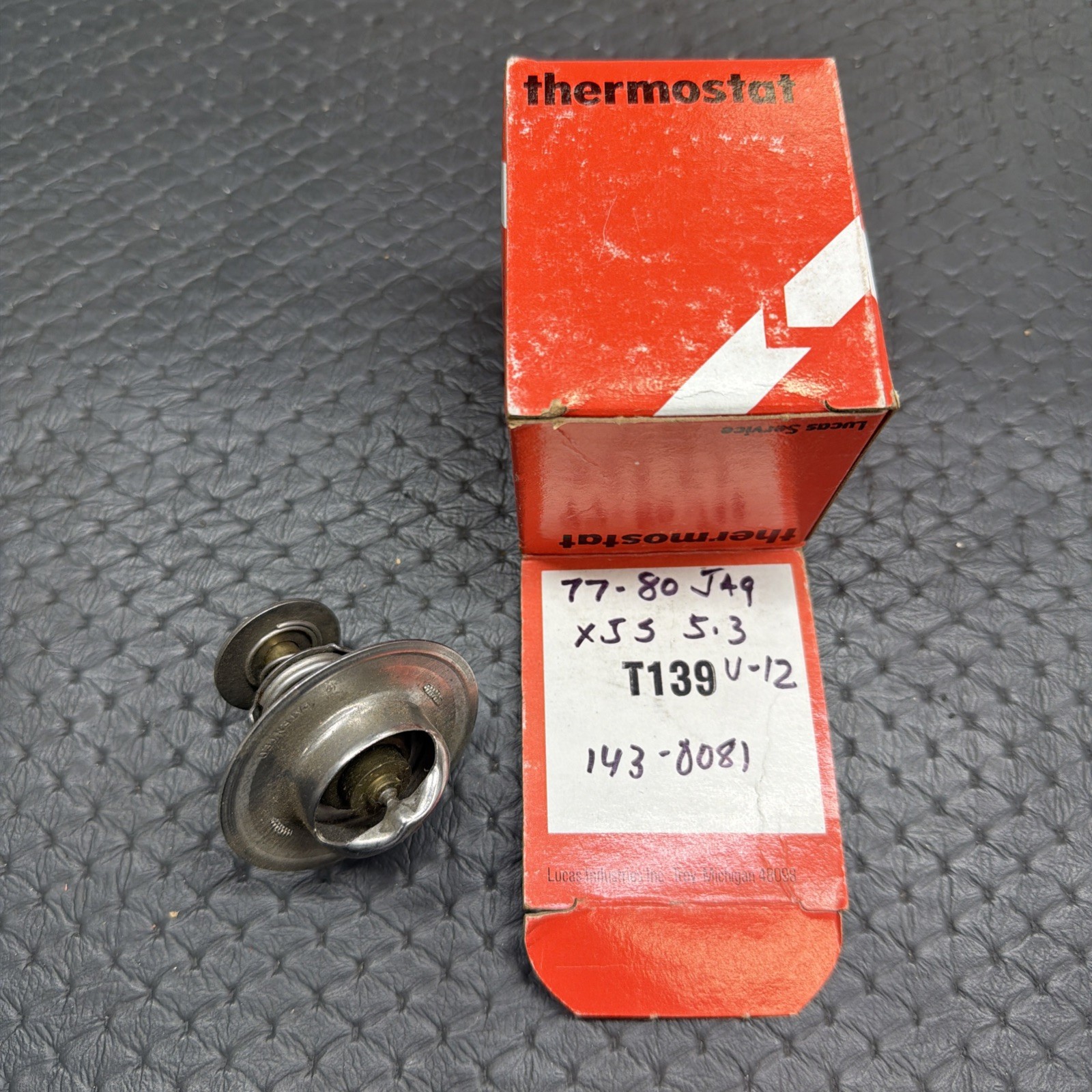 Lucas Industries 143-0081 Thermostat T139 For 77-80 Jag X55 5.3 V-12 Nos Vintage Lucas Industries 143-0081 Thermostat T139 For 77-80 Jag X55 5.3 V-12 Nos Vintage