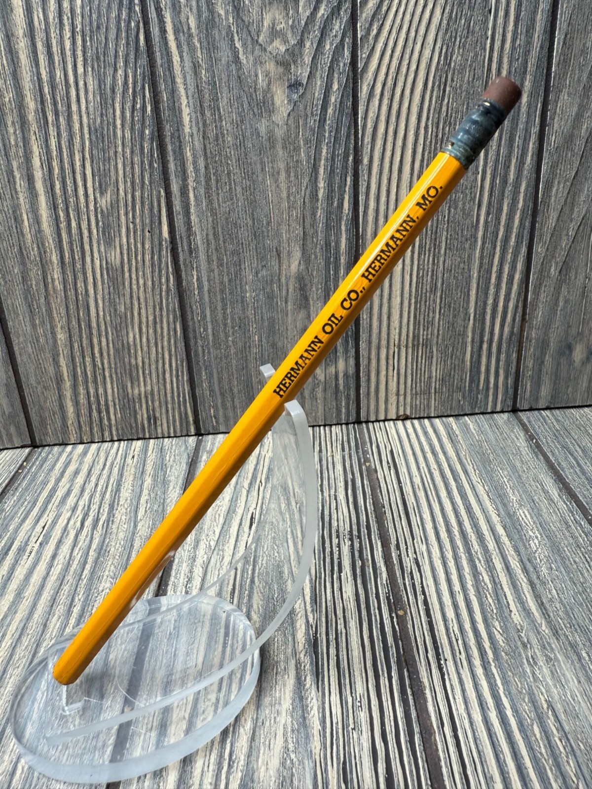 Vintage Hermann Oil Co. Pencil With Eraser Vintage Hermann Oil Co. Pencil With Eraser