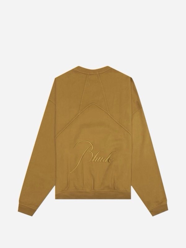 Rhude Sundry Camel Crewneck Sweatshirt XXL New With Tags 100% Authentic
