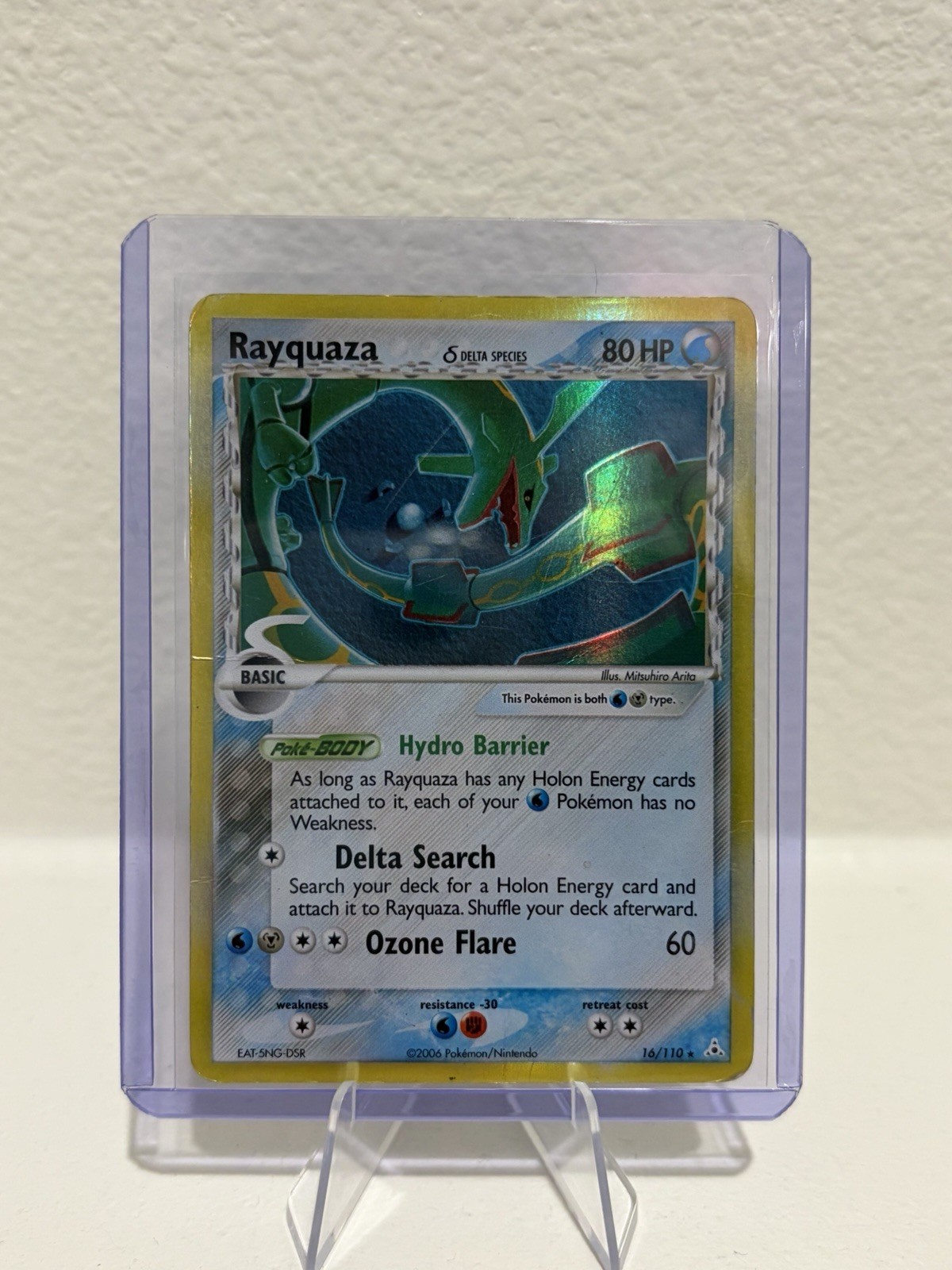 Rayquaza 16/110 EX Holon Phantoms Holo Rare Pokémon Delta Species 2006 Mp- Rayquaza 16/110 EX Holon Phantoms Holo Rare Pokémon Delta Species 2006 Mp-
