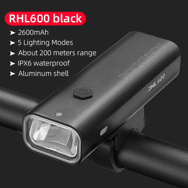 ROCKBROS Cycling Headlight USB Rechargeable MTB Road Bike Front Light Night LED ROCKBROS Cycling Headlight USB Rechargeable MTB Road Bike Front Light Night LED