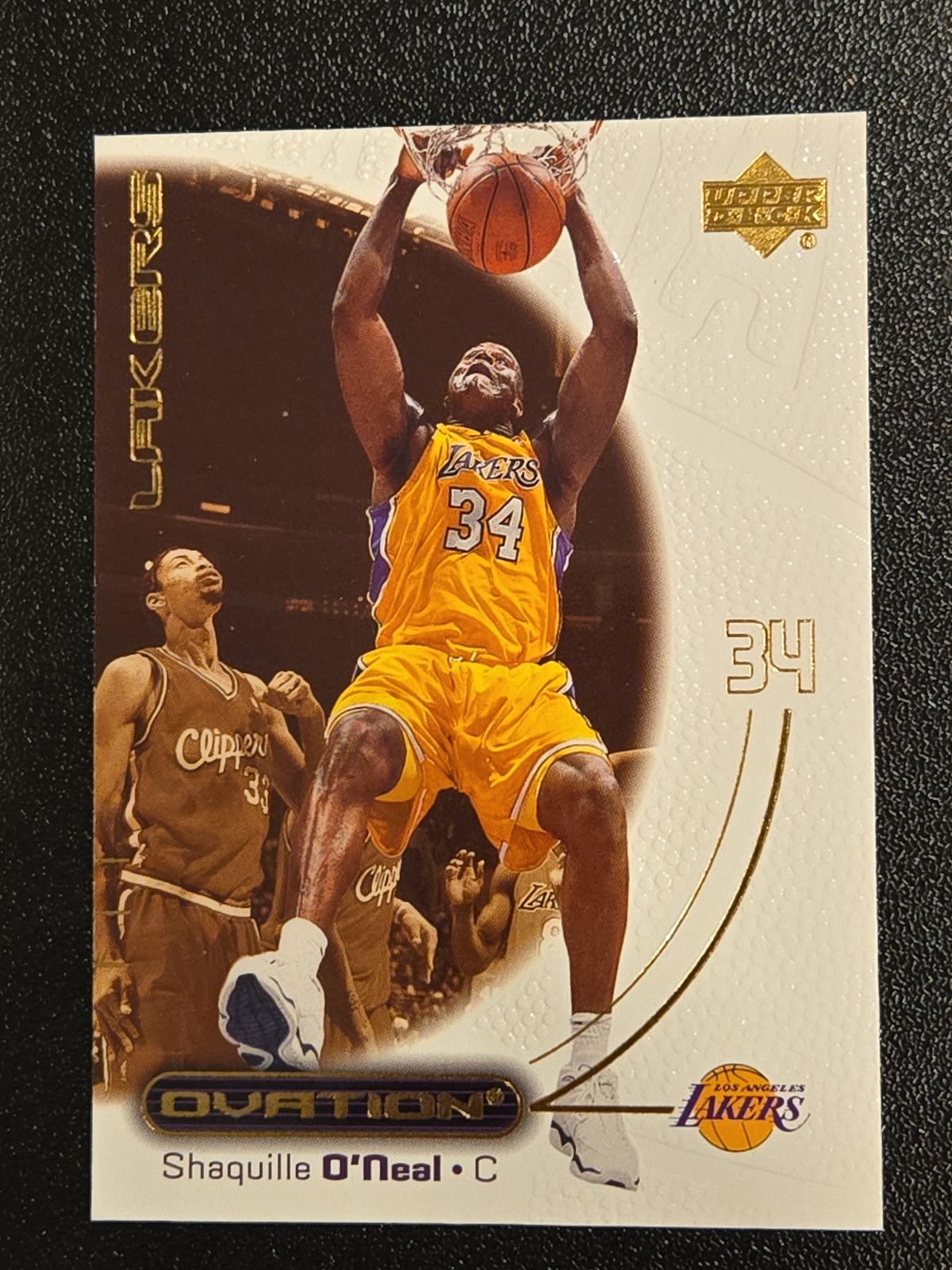 2000-01 Upper Deck UD Ovation Shaquille O’neal LA Lakers 25 HOF Shaq NM - Mint 2000-01 Upper Deck UD Ovation Shaquille O’neal LA Lakers 25 HOF Shaq NM - Mint