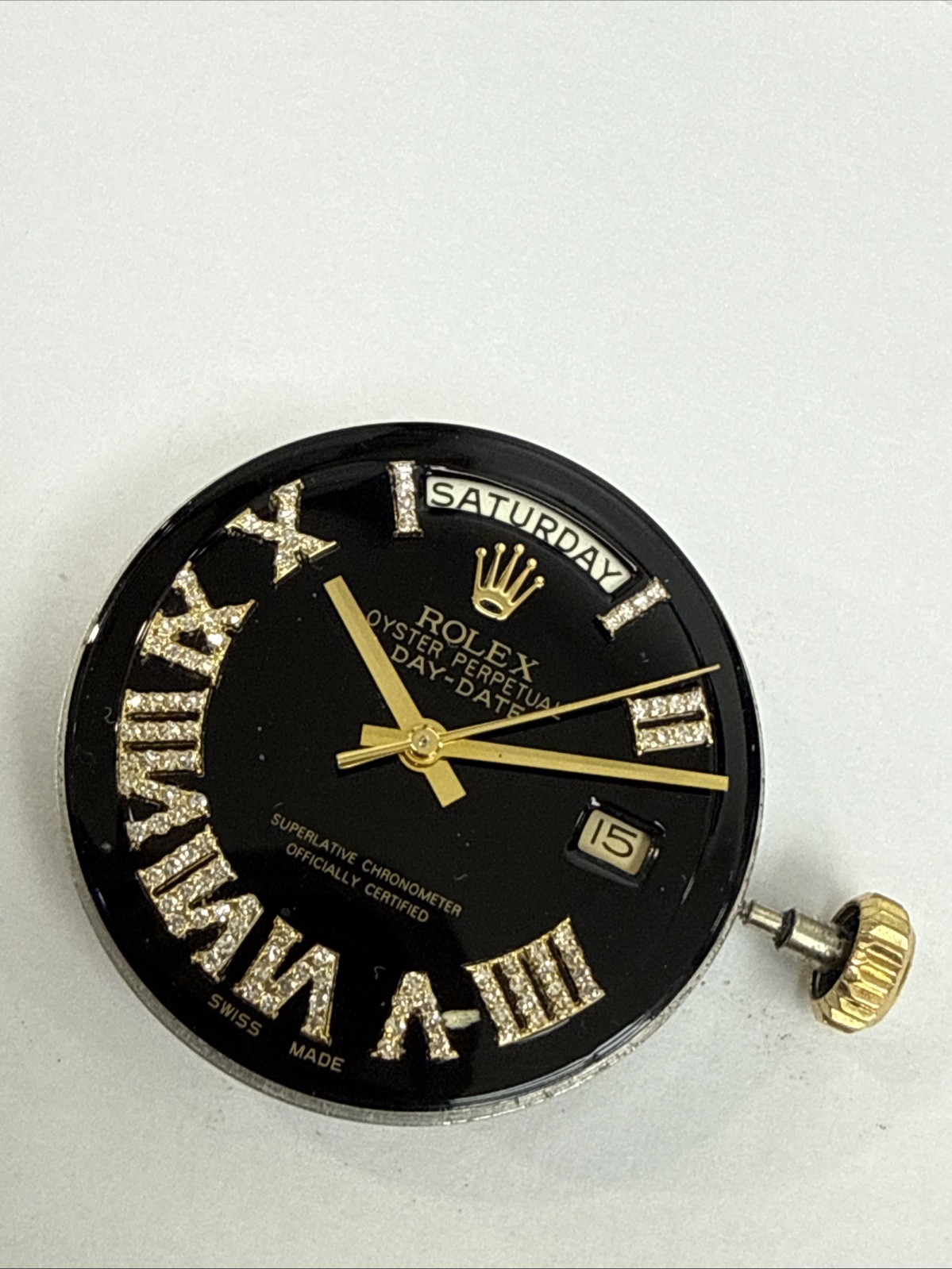 Rolex 1556 Non Quick Set Complete Movement Dial Crown Perfect Working Condition Rolex 1556 Non Quick Set Complete Movement Dial Crown Perfect Working Condition