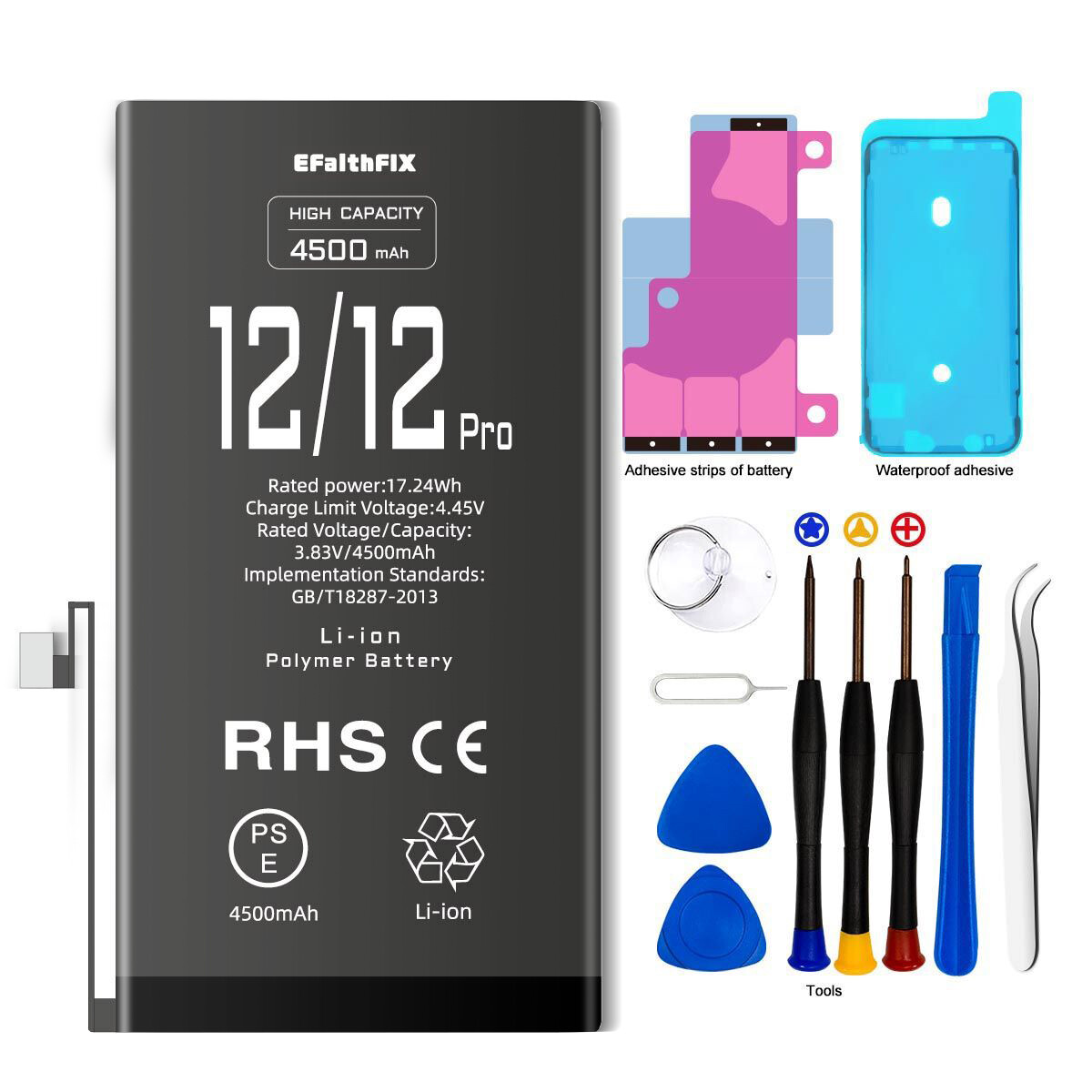 4500mAh Internal Battery Replacement For iPhone 12 12 Pro High Capacity Quality