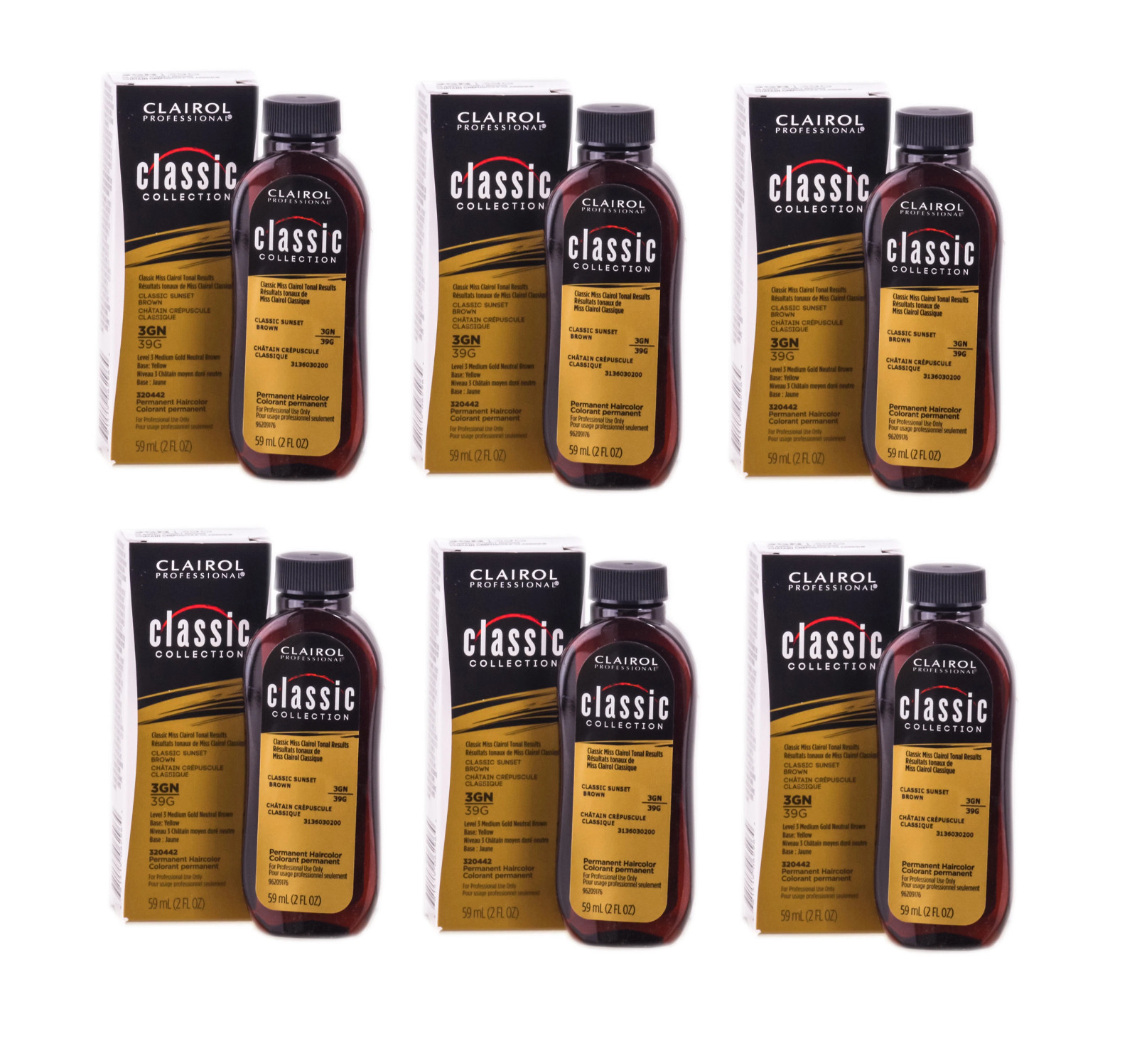 LOT - 6 Pack Clairol Professional Classic Permanent Hair Color (Pick Your Color)