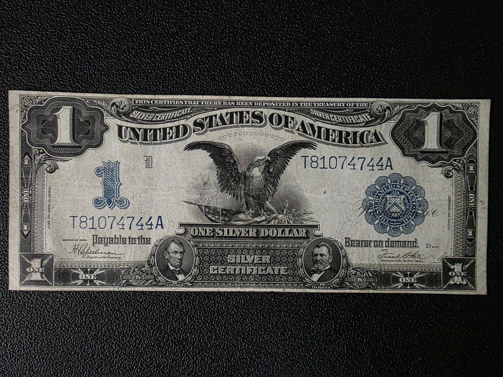 1899 $1 Black Eagle Silver Certificate Fr. 236 Speelman White Large Note