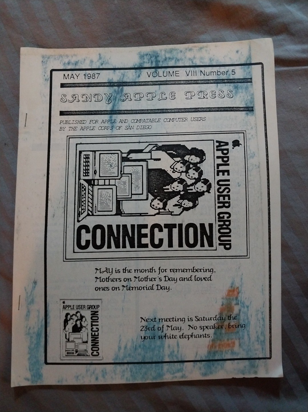 VTG May 1987 Apple Corps Of San Diego CA Sandy Press Book Computer Computing 80s VTG May 1987 Apple Corps Of San Diego CA Sandy Press Book Computer Computing 80s