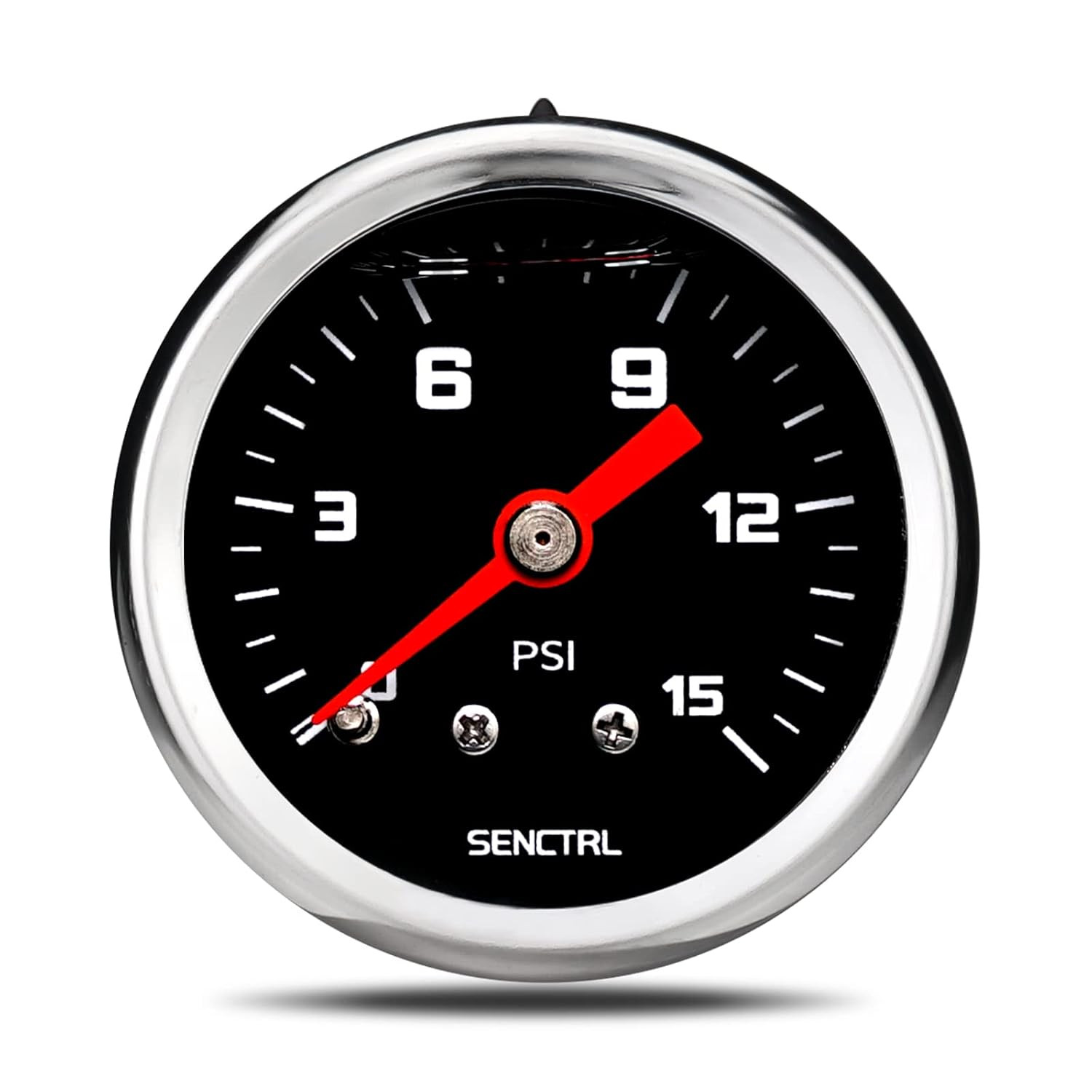 SENCTRL 0-15 Psi Fuel Pressure Gauge, 1/8