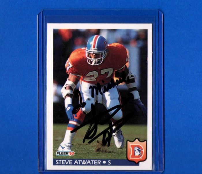 1992 FLEER VTG. CARD SIGNED IP AUTO STEVE ATWATER DENVER BRONCOS GREAT 1992 FLEER VTG. CARD SIGNED IP AUTO STEVE ATWATER DENVER BRONCOS GREAT