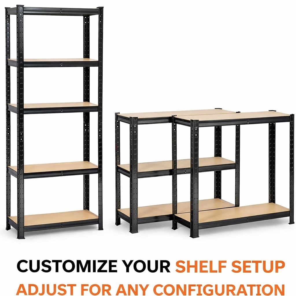 5 Tier Heavy Duty Steel Racking Shelf, Adjustable Garage Storage Unit