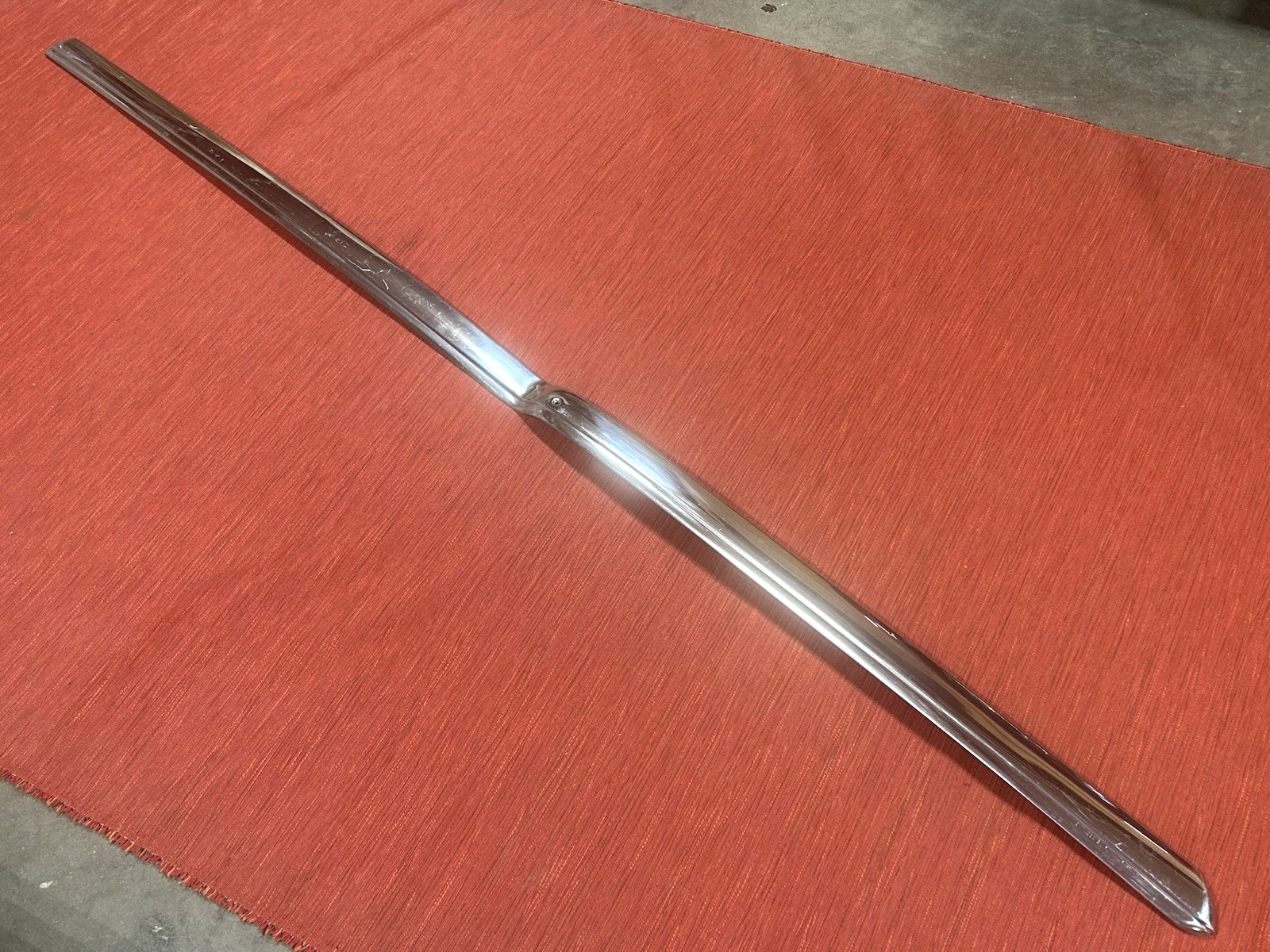 NOS 1942-1946-1947-1948 Chevrolet stainless rocker trim molding, L/H driver side