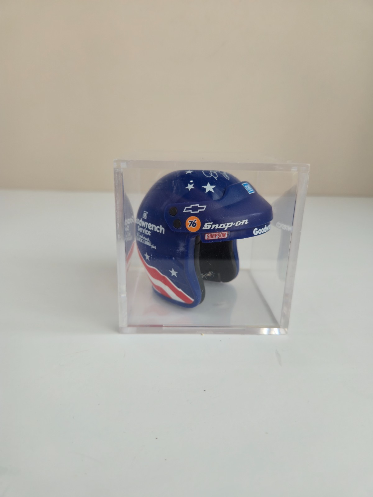 Dale Earnhardt #3 Goodwrench Patriotic Simpson Mini Helmet Snap-on 76 NASCAR