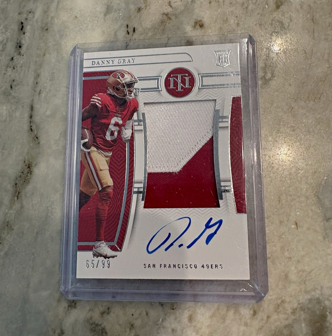 Panini 2022 National Treasures Danny Gray RPA Auto Patch /99 #188 49ers