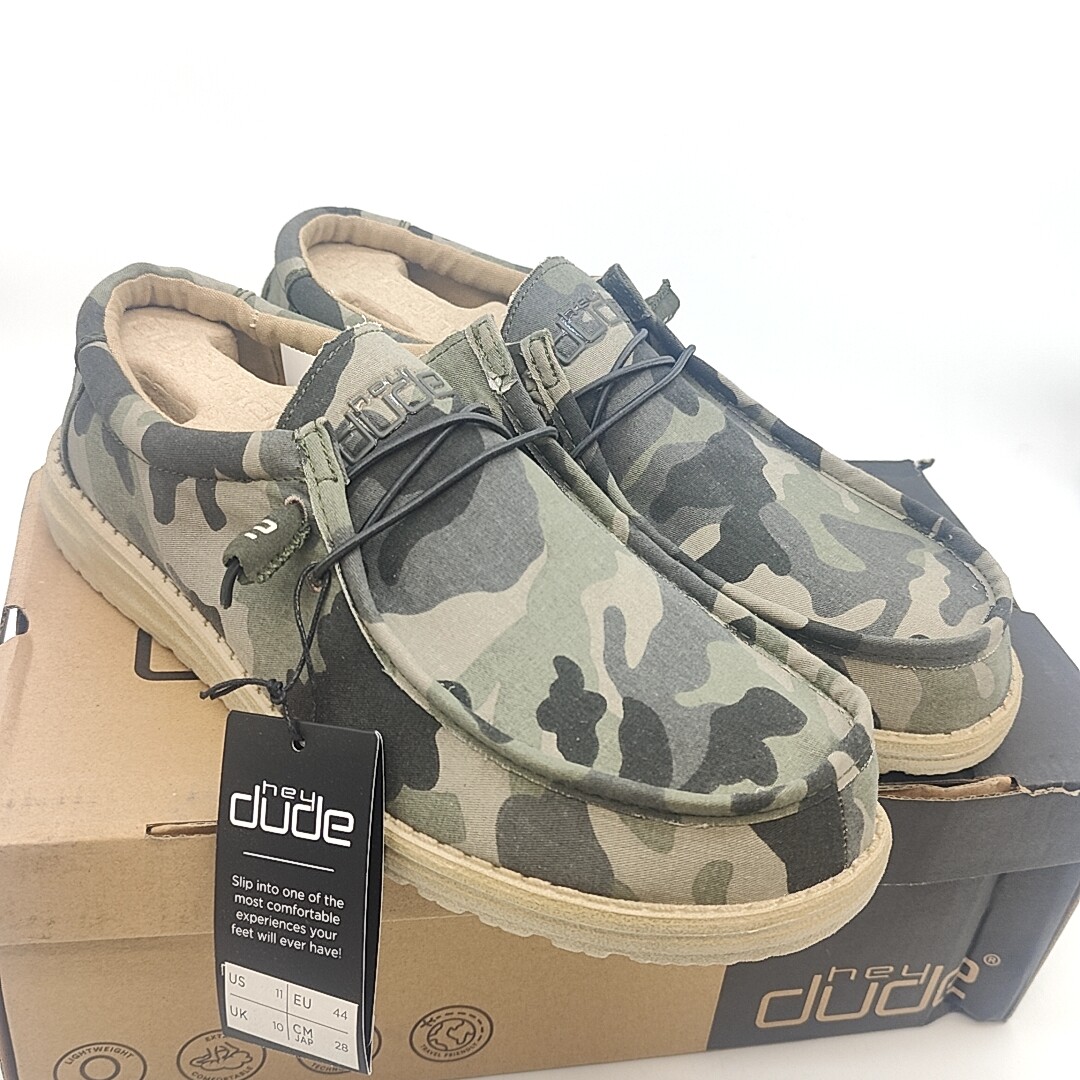 Hey Dude Mens Wally Sox Shoes Slip-On Loafer Camo New Size 12-15