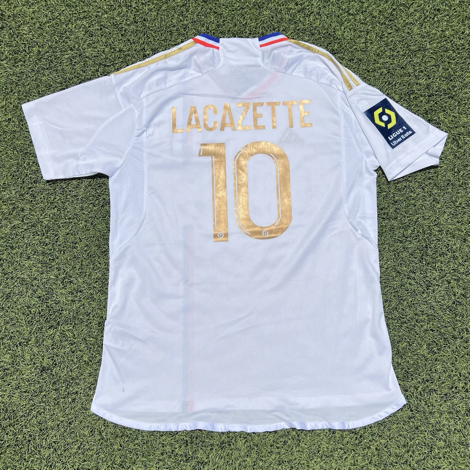 Lyon 2023/24 Ligue 1 Home Alexander Lacazette #10 Men\'s M/S