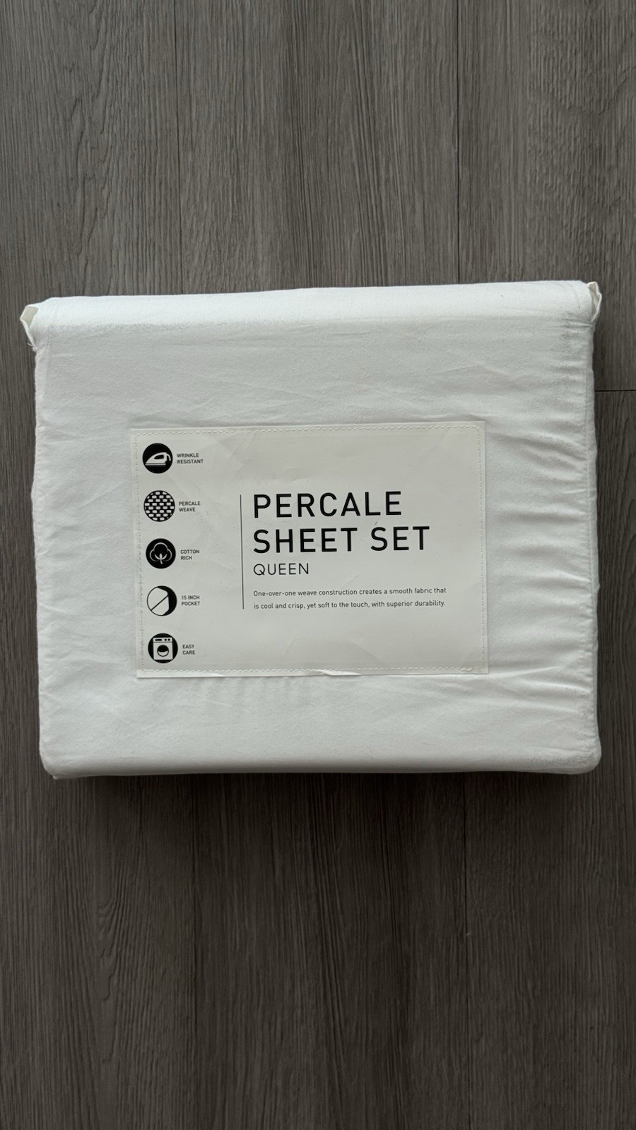 Textiles Macy’s Queen Percale Sheet Set 4-Pc White New MSRP $140