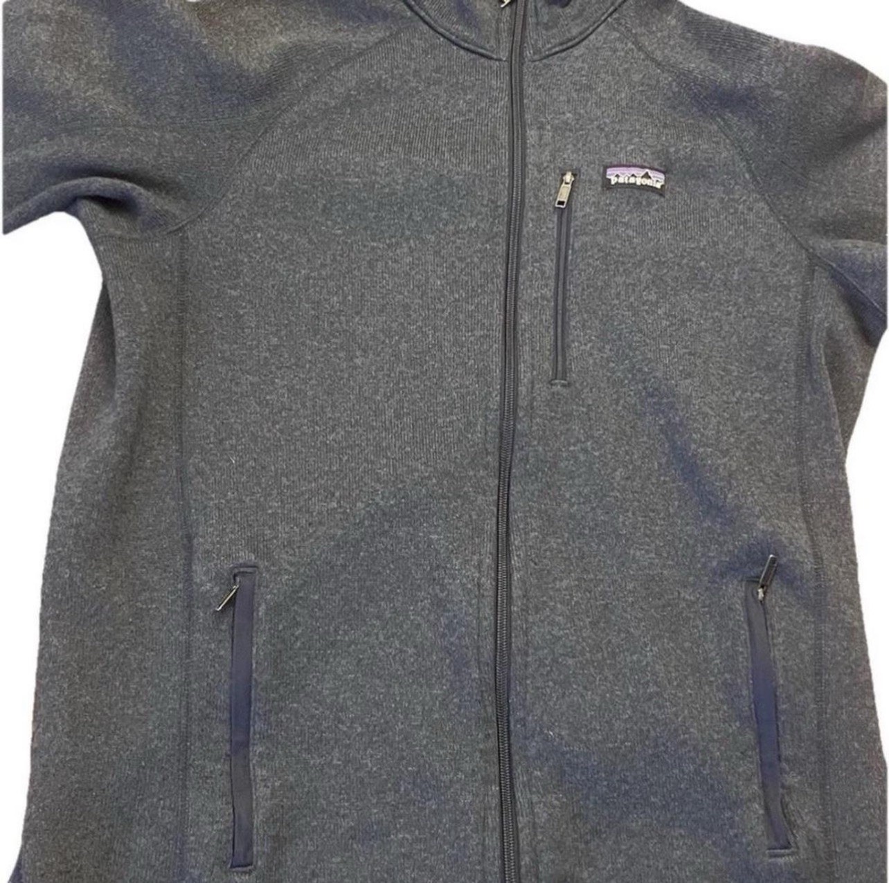Patagonia Better Sweater Full Zip Fleece Jacket Mens Large ZIPPER HEAD CHIPPED