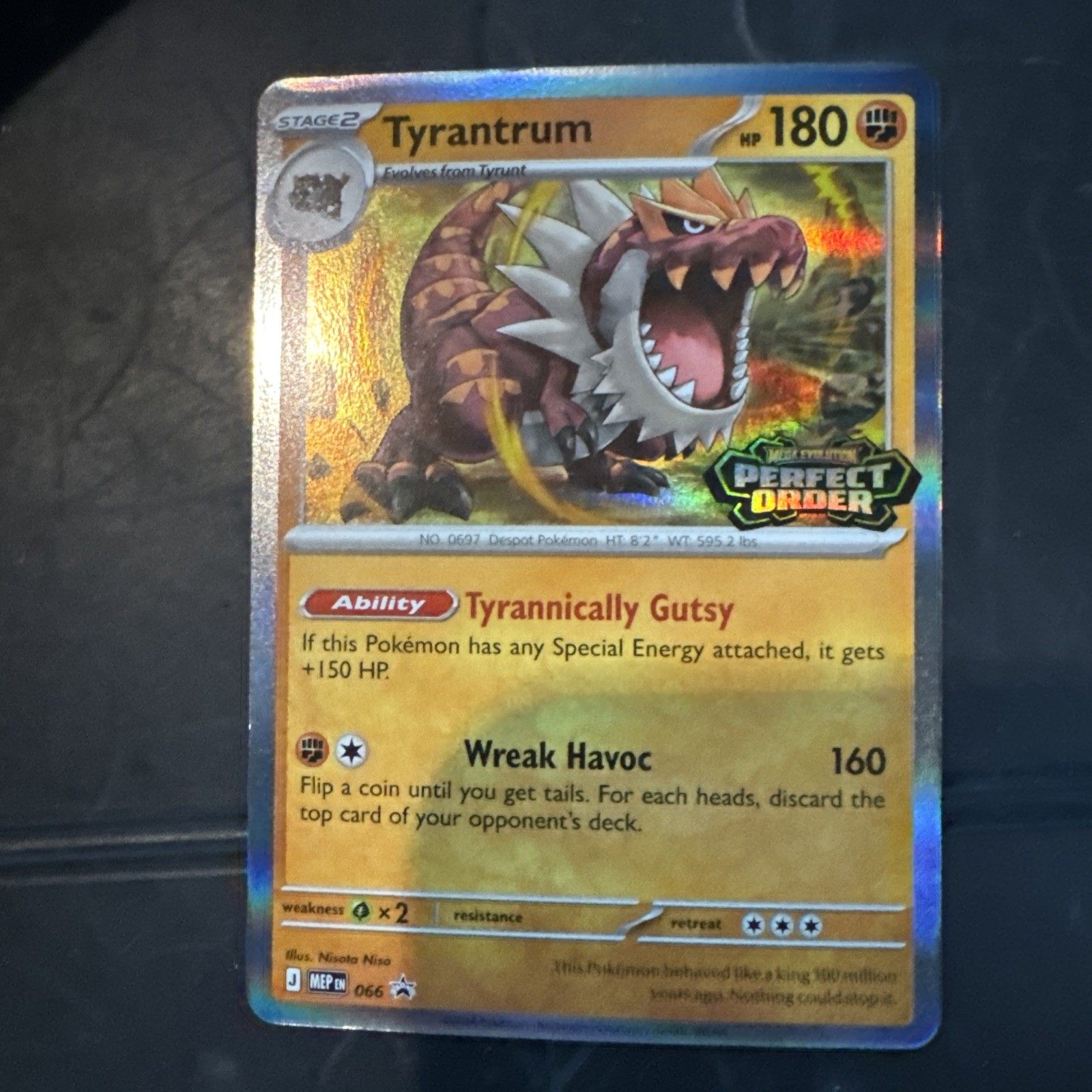 Pokemon TCG Tyrantrum 066 Mega Evolution Promo Holo 180 NM English Pokemon TCG Tyrantrum 066 Mega Evolution Promo Holo 180 NM English