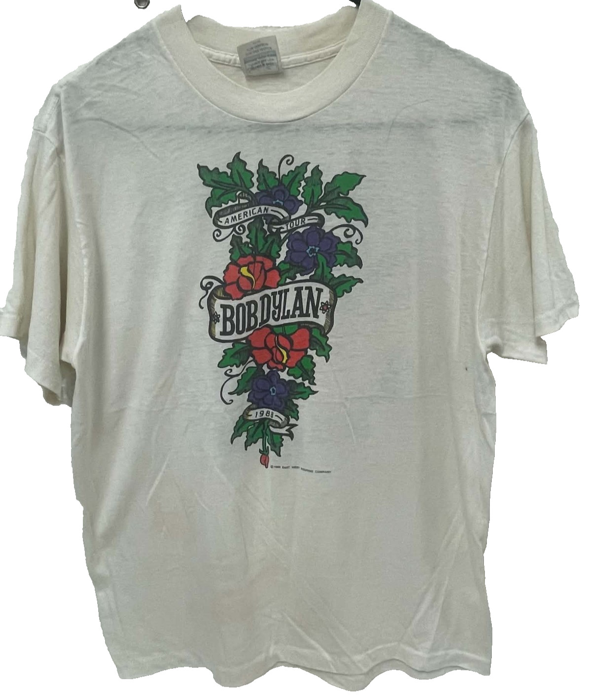 VTG 1988 Bob Dylan Tour Shirt Matchsticks Single Stitch Spring Ford XL Fits L