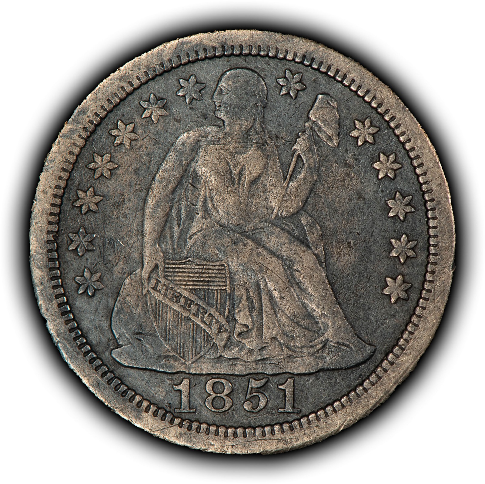 1851-O 10c Seated Liberty Silver Dime - XF Semi Key Date - SKU-Y6624