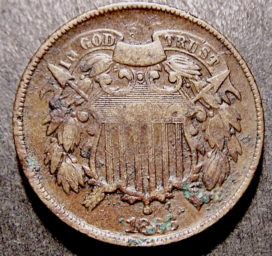 U.S. Coin, 1866 Two-Cents, 1st \