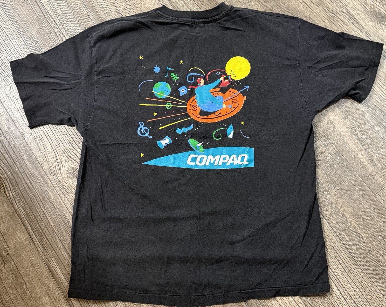 vintage 1990s Compaq Computer promo graphic t-shirt Sz XL