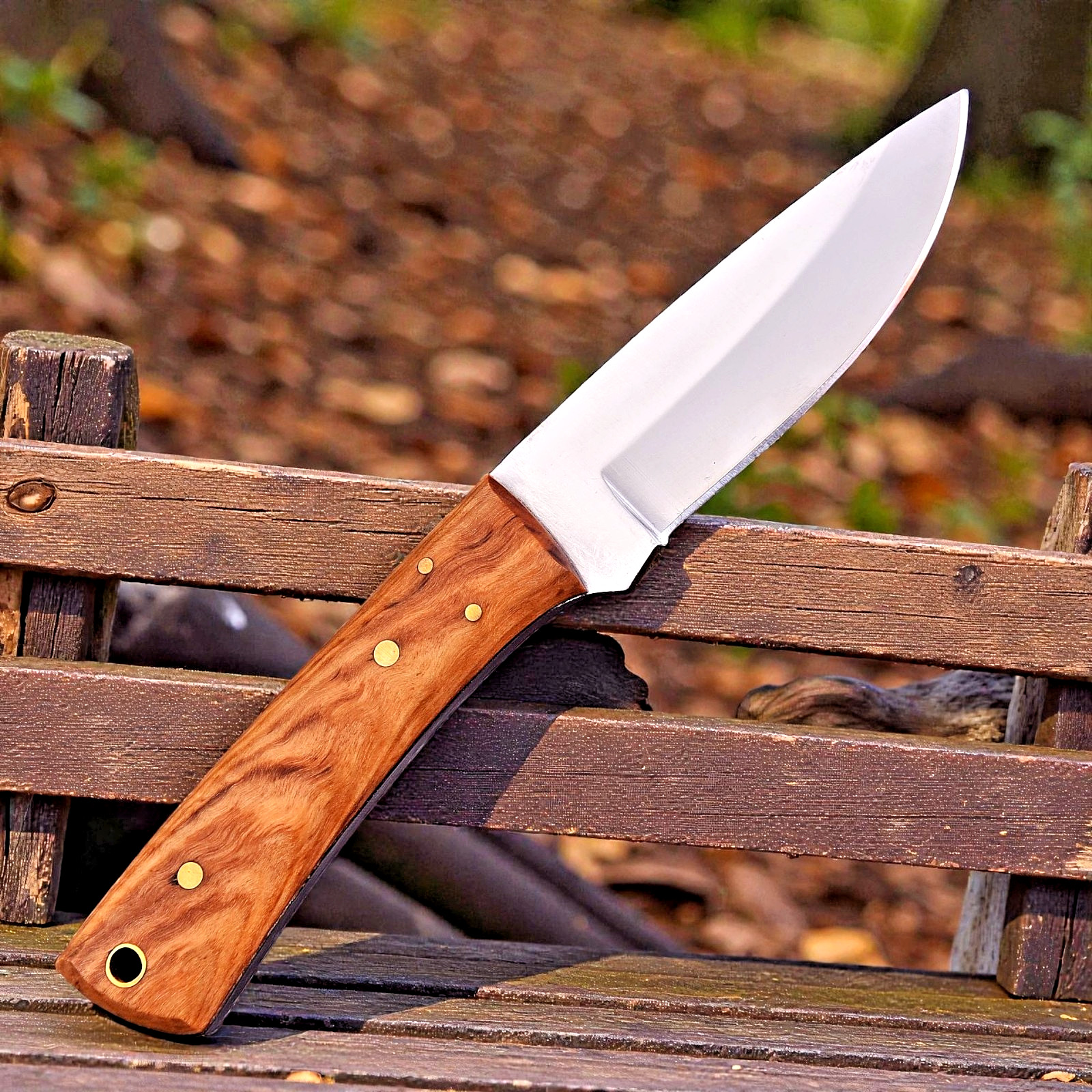 Hand Made Forge High Carbon Steel Hunting Skinner Knife W Leather Sheath UU 32