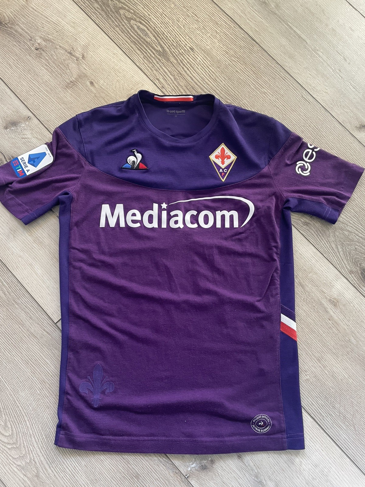 ACF Fiorentina Football Club Jersey Shirt Top XS Purple Le Coq Sportif RIBERY ACF Fiorentina Football Club Jersey Shirt Top XS Purple Le Coq Sportif RIBERY