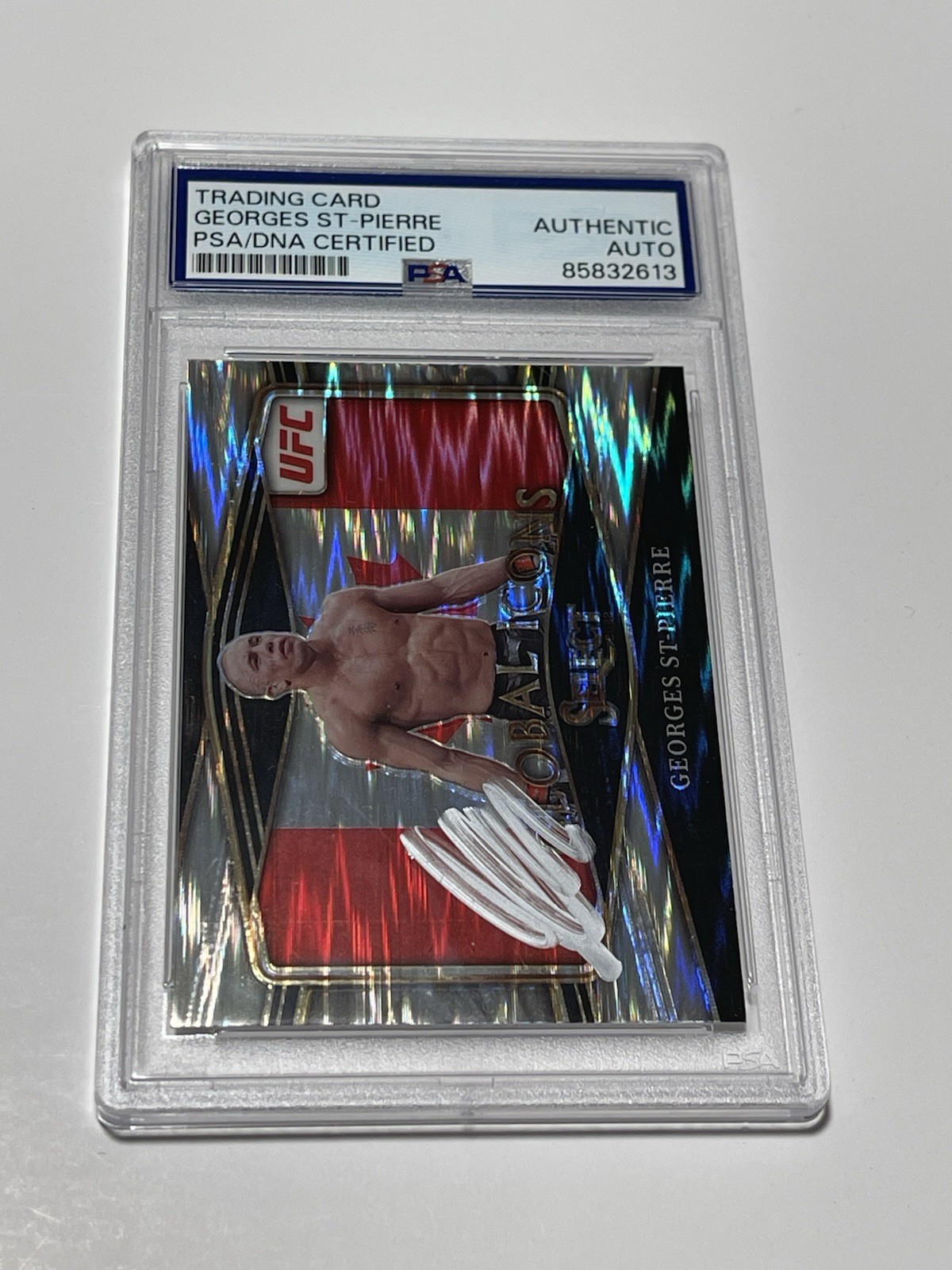 Georges St. Pierre Signed Card IP Slabbed PSA DNA PSA/DNA Select Global Icons a