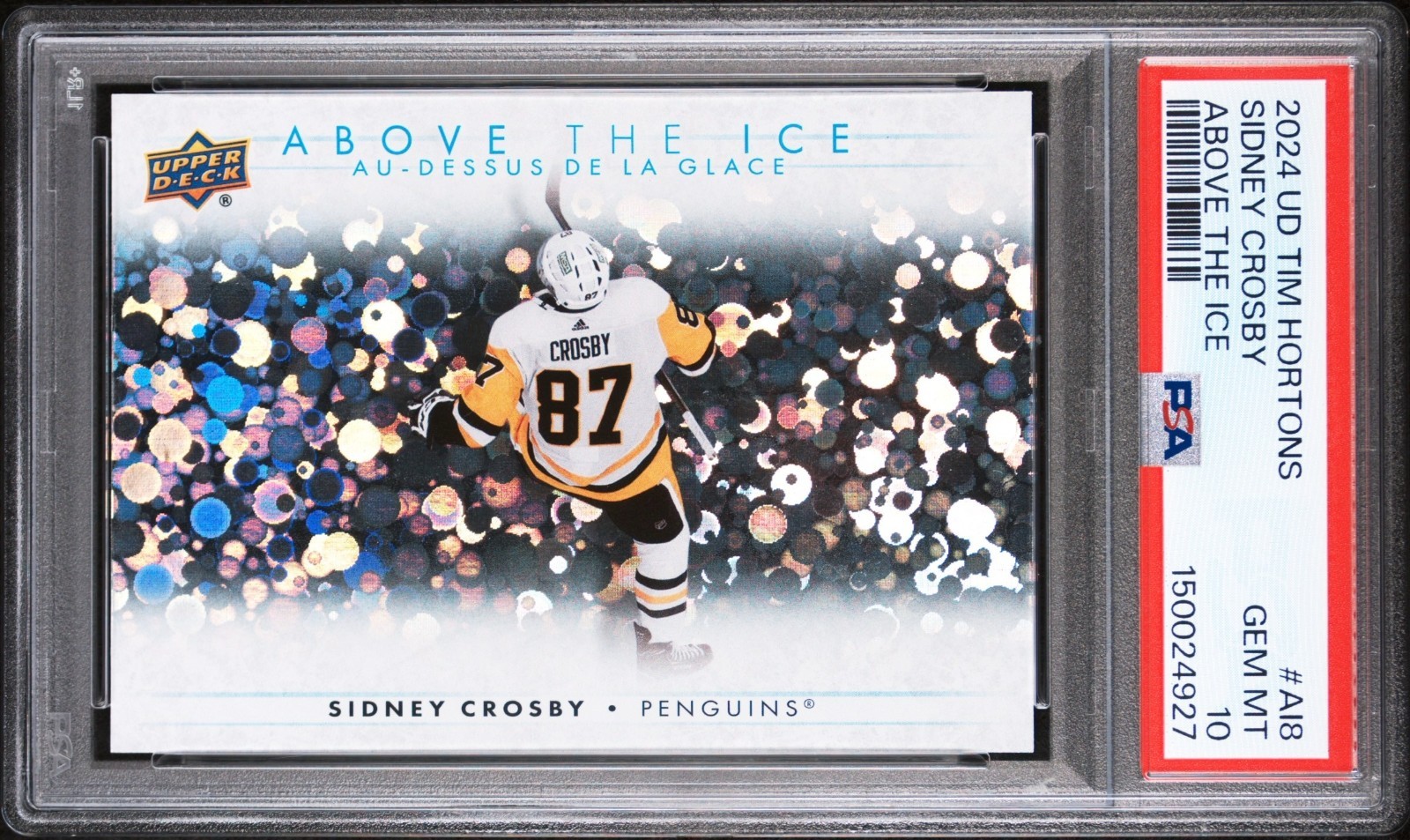 2024-25 Upper Deck Tim Hortons SIDNEY CROSBY Above The Ice PSA 10 ** POP 1 **