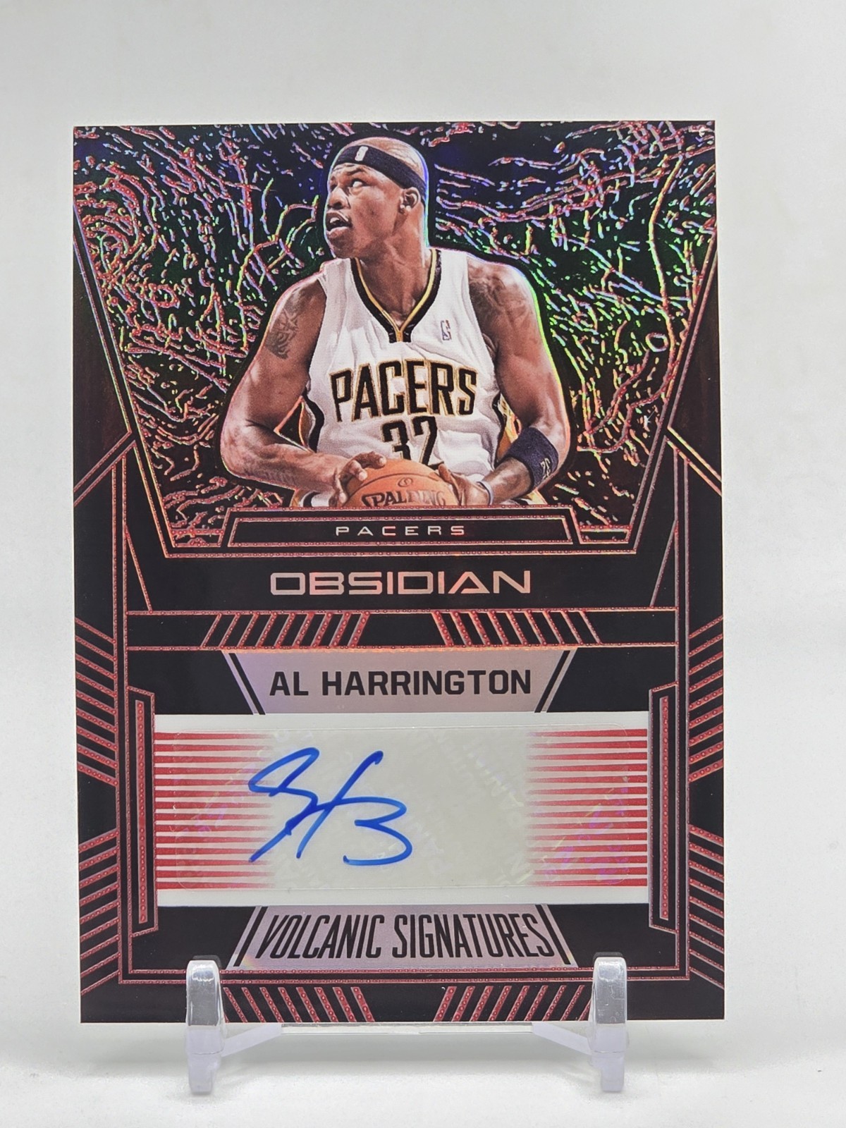 Al Harrington 2019-20 Panini Obsidian Volcanic Signatures Auto 1/5 #VS-AHT Al Harrington 2019-20 Panini Obsidian Volcanic Signatures Auto 1/5 #VS-AHT