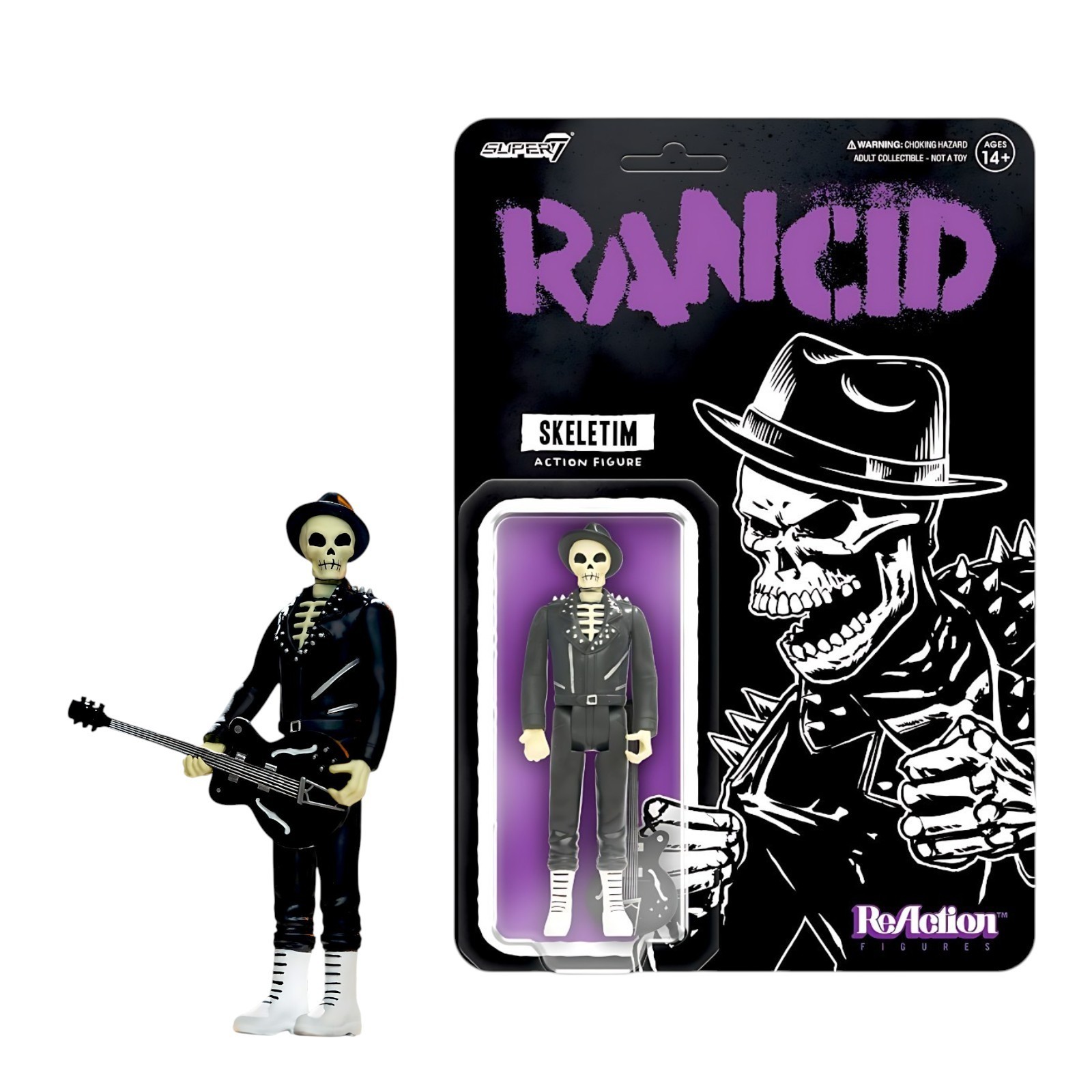 Rancid Skeletim Time Bomb Super7 Reaction Action Figure