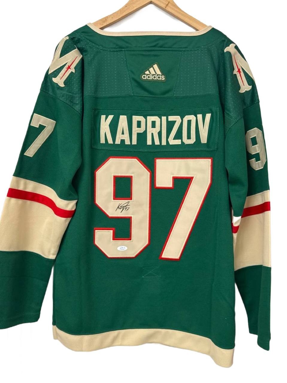 Minnesota Wild #97 Signed Autographed Hockey Jersey Kirill Kaprizov JSA COA Minnesota Wild #97 Signed Autographed Hockey Jersey Kirill Kaprizov JSA COA