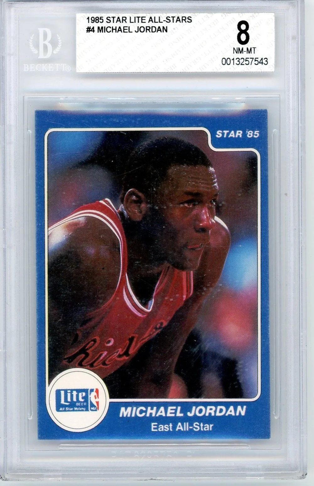 1985 Star Lite All-Stars Michael Jordan #4 BGS 8 1985 Star Lite All-Stars Michael Jordan #4 BGS 8