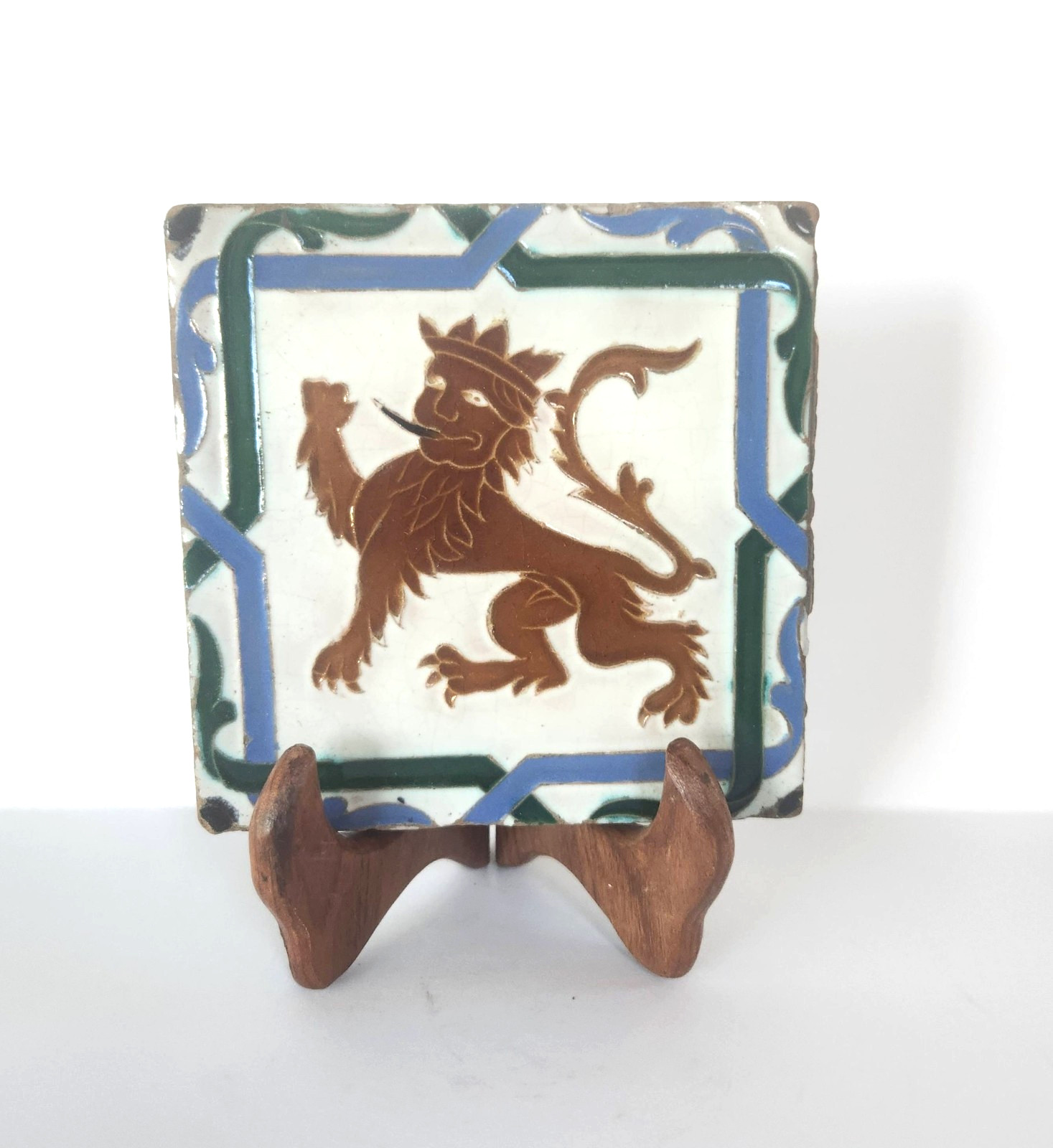 Antique MANUEL RAMOS REJANO Earthenware Moorish Islamic Tile Seville Spain