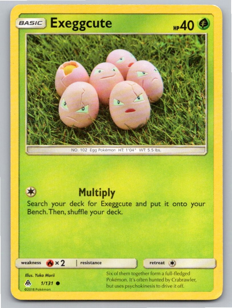2018 POKEMON EXEGGCUTE FORBIDDEN LIGHT 1/131 C LP A85974 FREE S&H