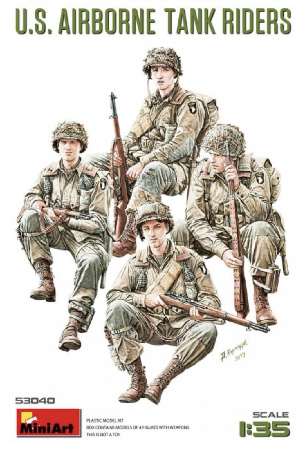 1/35 MiniArt #53040 US Airborne Tank Riders Figure Set (4) 1/35 MiniArt #53040 US Airborne Tank Riders Figure Set (4)