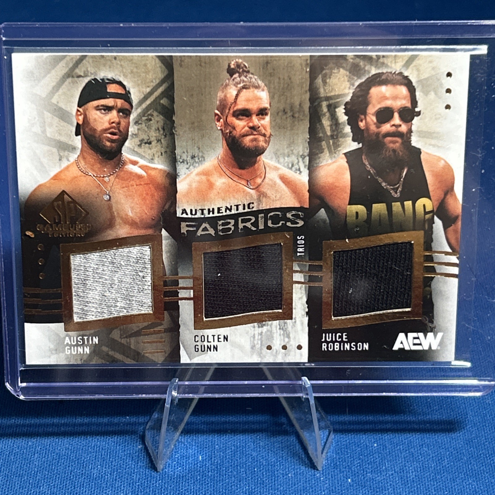 2025 UD SP Game Used AEW Juice Robinson Gunns Authentic Fabrics Trio #AFT-BBG