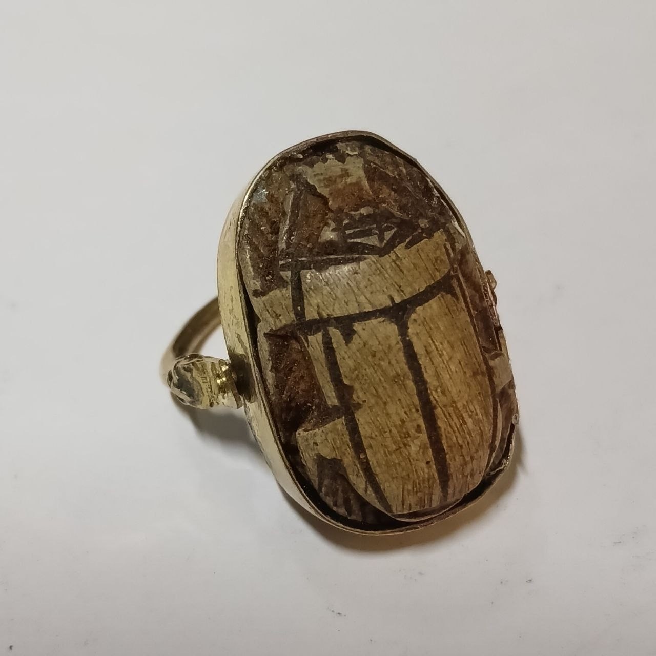 Egyptian Scarab Ring, Vintage Style Carved Scarab Design Unique Collectible Art Egyptian Scarab Ring, Vintage Style Carved Scarab Design Unique Collectible Art