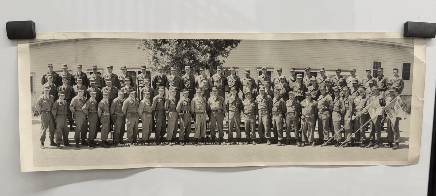 Vintage 1956 US Army Photo 40th Armored Division Camp Roberts HQ Med 111th