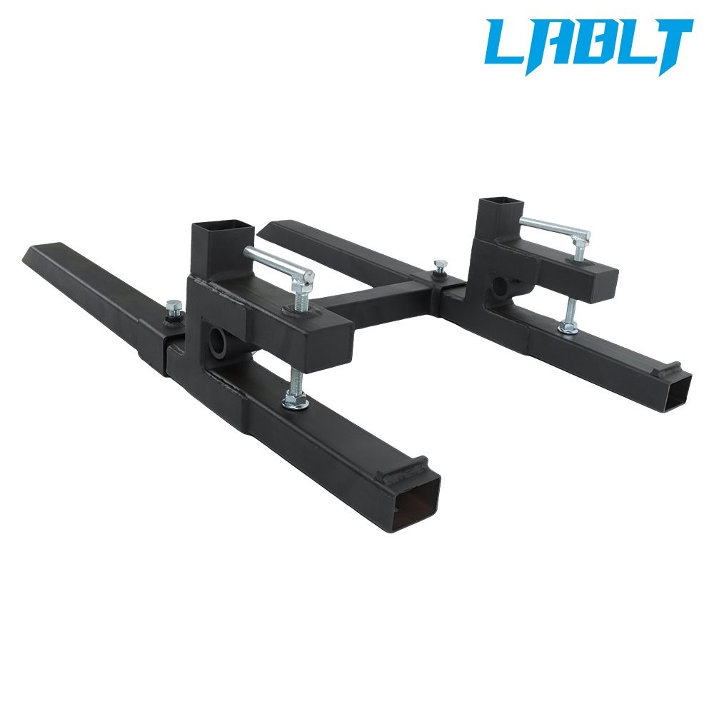 LABLT Clamp On Pallet Forks 43 In With Anti-Slip Tongue Pallet Forks