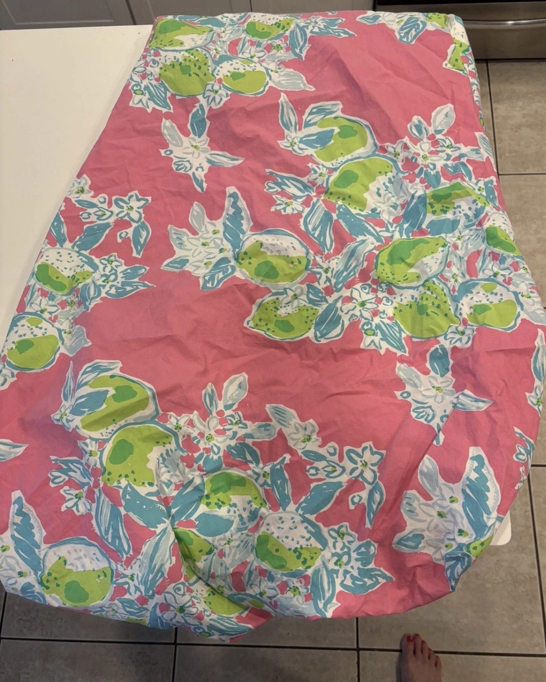 Pottery Barn Kids Lilly Pulitzer Caning Organic Crib Fitted Sheet 27.5x52