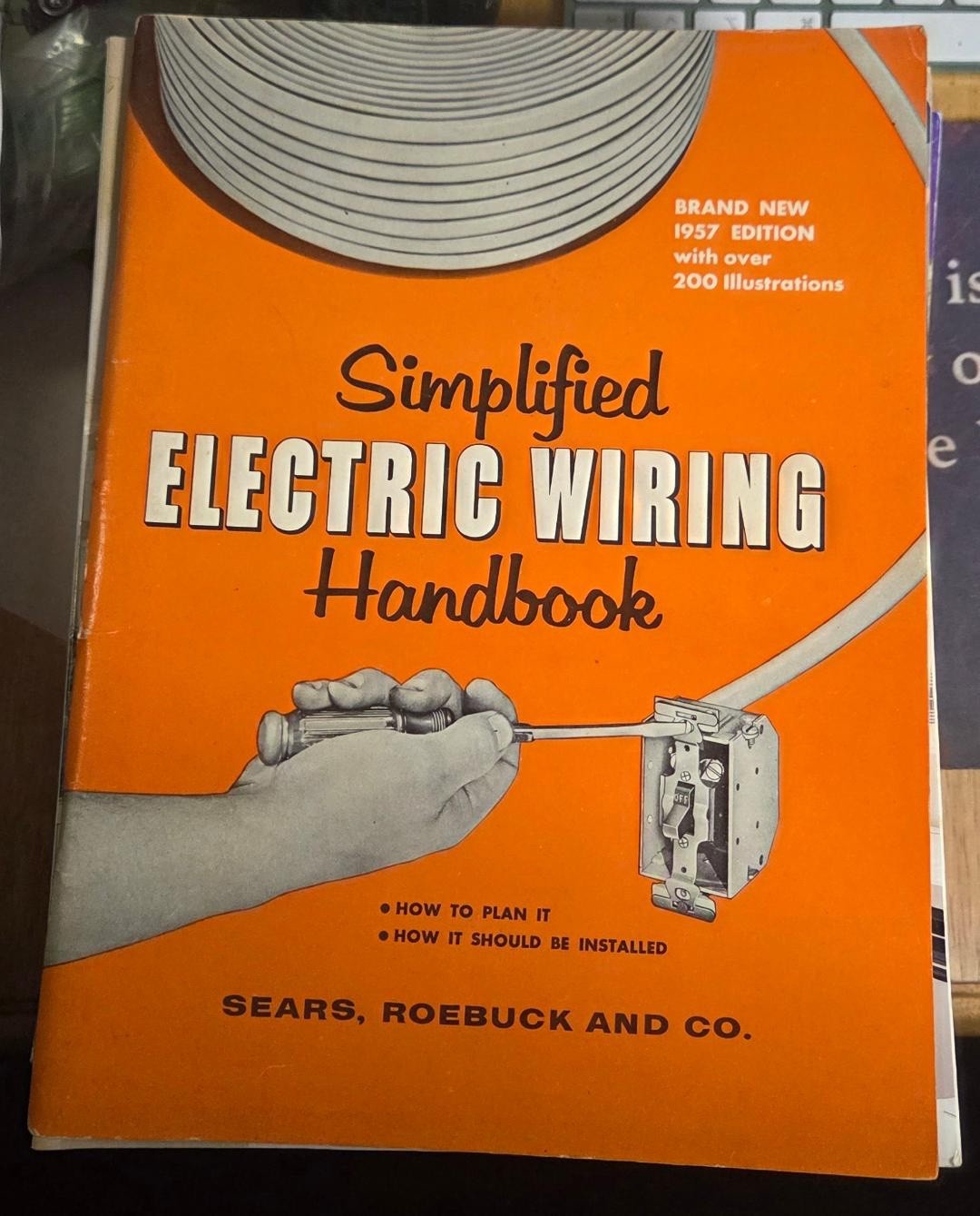 Vintage 1957 Sears Simplified Electric Wiring Handbook + Home Wiring Planning Ch